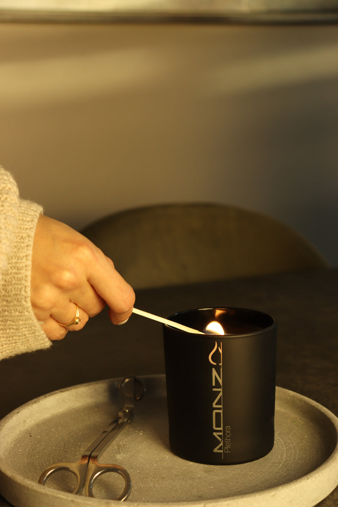 Daily Ritual with Monz Candles( “Start your day by lighting your inner flame.”)